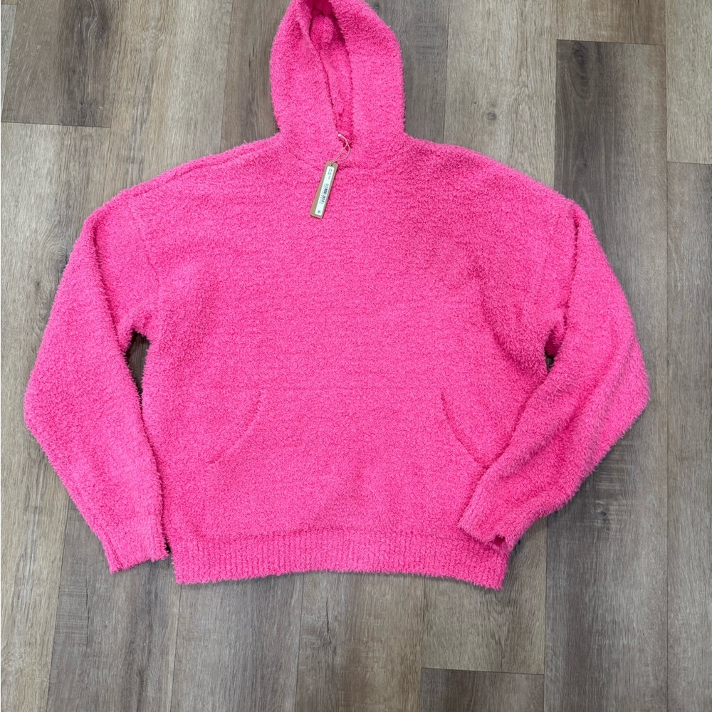 SKIMS Pink Teddy Bear Hoodie